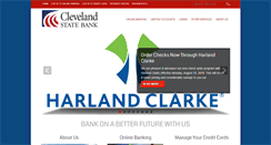 Desktop Screenshot of clevelandstatebank.com